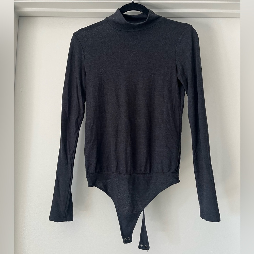 Abercrombie & Fitch | Soft A&F Mock Turtleneck Bodysuit | Black | Small